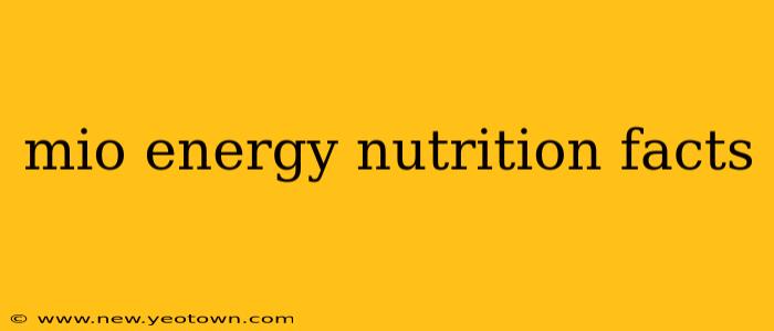 mio energy nutrition facts