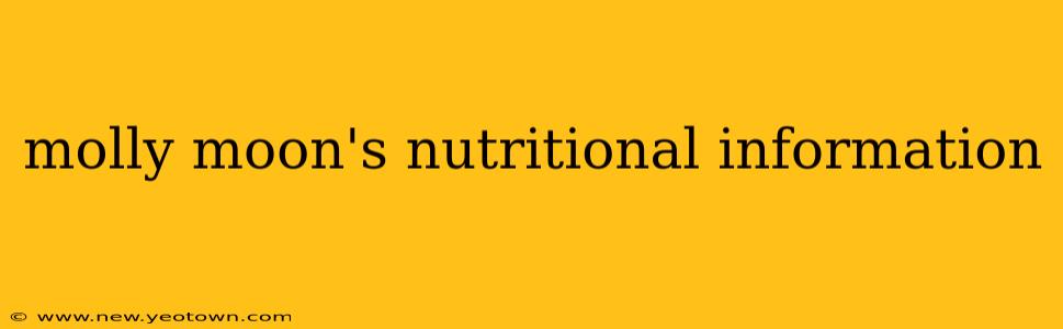 molly moon's nutritional information