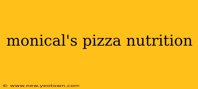 monical's pizza nutrition