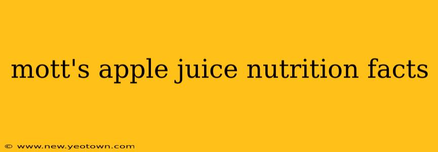 mott's apple juice nutrition facts