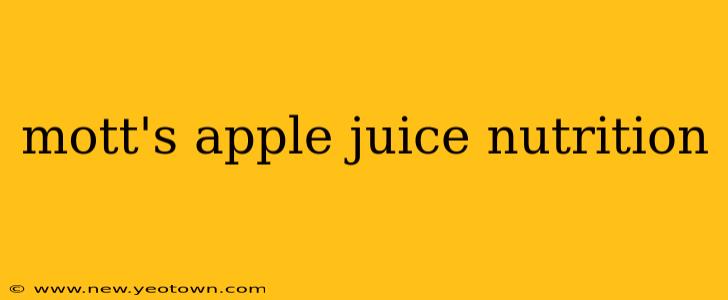 mott's apple juice nutrition