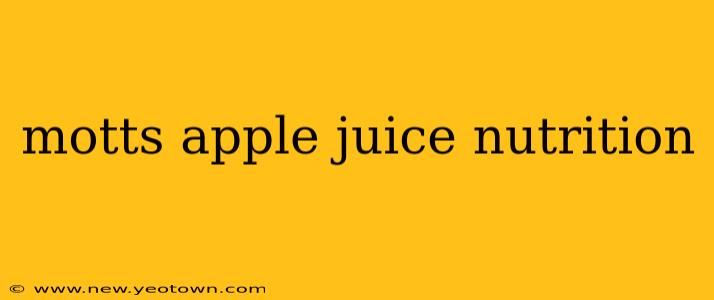 motts apple juice nutrition