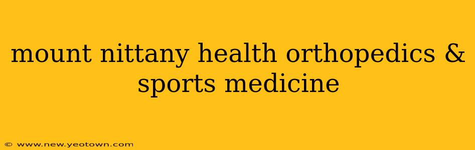 mount nittany health orthopedics & sports medicine