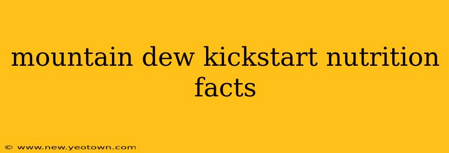 mountain dew kickstart nutrition facts