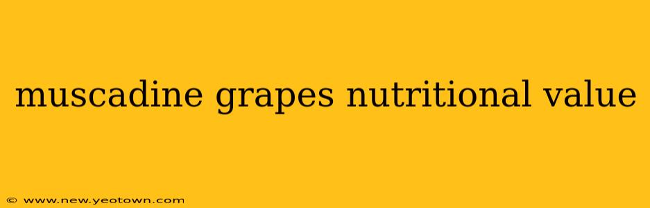 muscadine grapes nutritional value
