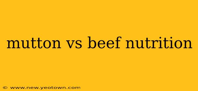 mutton vs beef nutrition