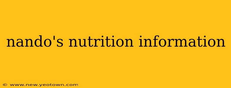 nando's nutrition information