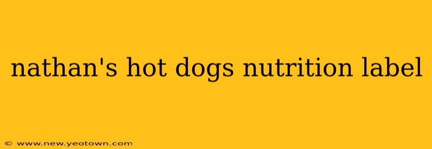 nathan's hot dogs nutrition label