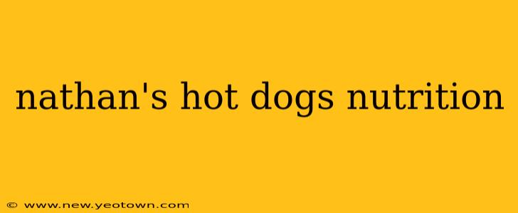 nathan's hot dogs nutrition