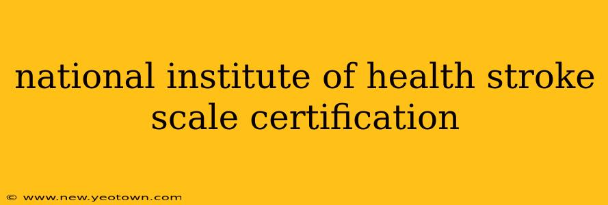 national institute of health stroke scale certification