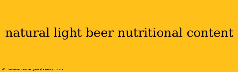 natural light beer nutritional content