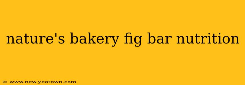 nature's bakery fig bar nutrition