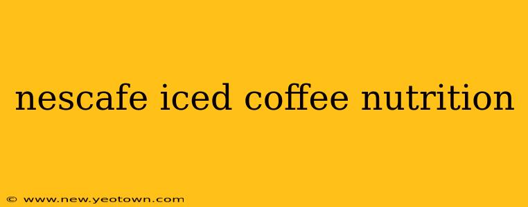 nescafe iced coffee nutrition