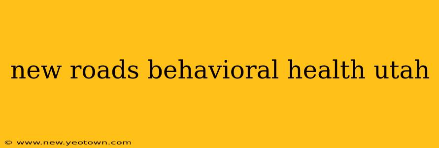new roads behavioral health utah