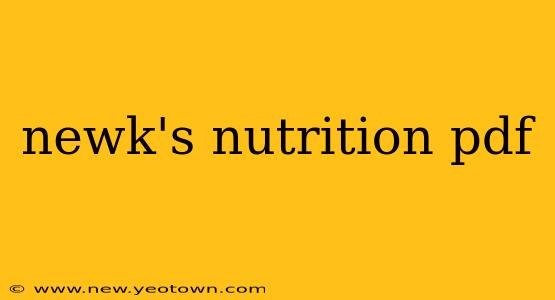 newk's nutrition pdf