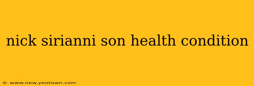 nick sirianni son health condition