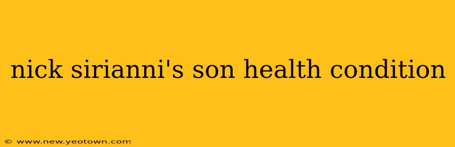 nick sirianni's son health condition