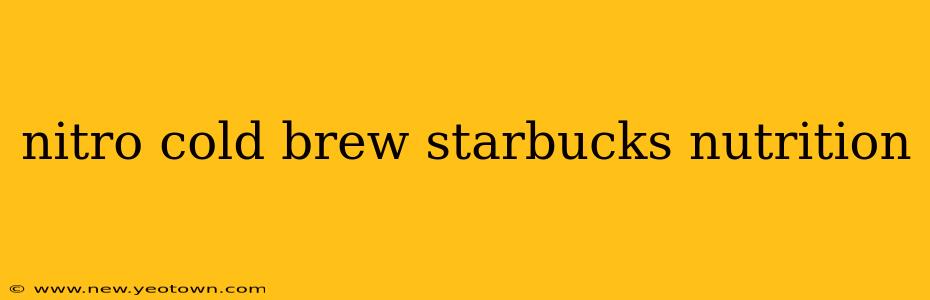 nitro cold brew starbucks nutrition