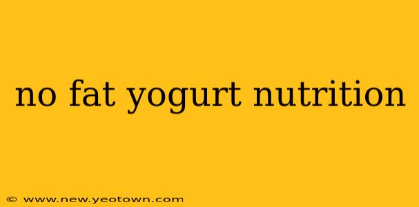 no fat yogurt nutrition