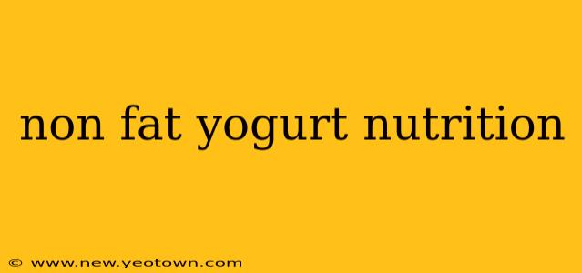 non fat yogurt nutrition