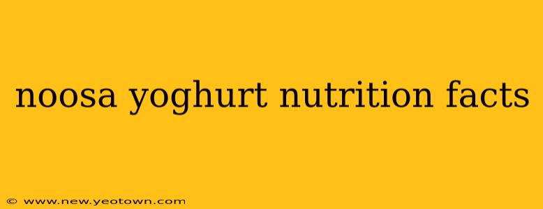 noosa yoghurt nutrition facts