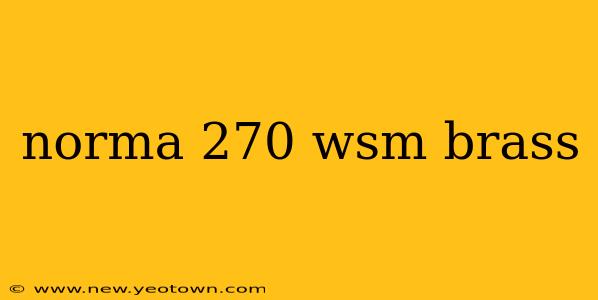 norma 270 wsm brass