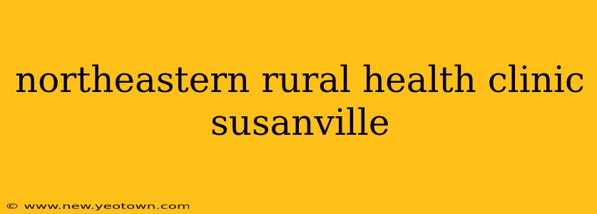 northeastern rural health clinic susanville