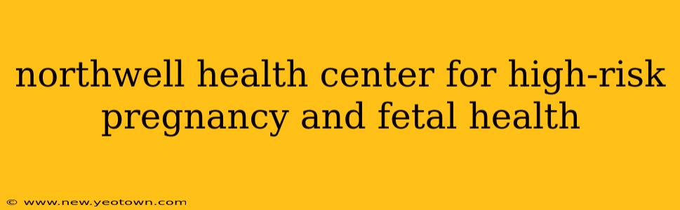 northwell health center for high-risk pregnancy and fetal health