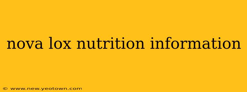 nova lox nutrition information