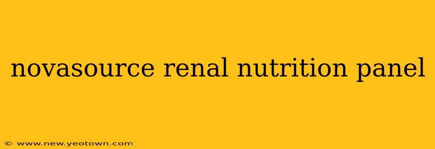 novasource renal nutrition panel