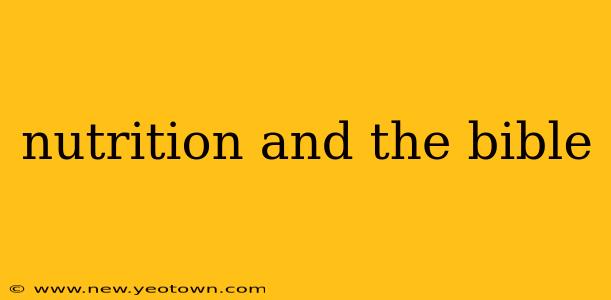 nutrition and the bible