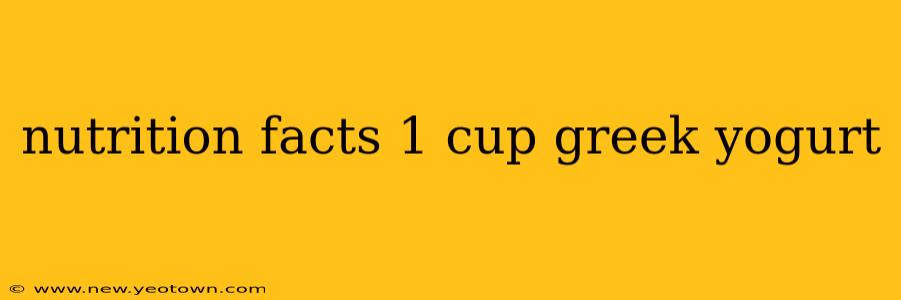 nutrition facts 1 cup greek yogurt
