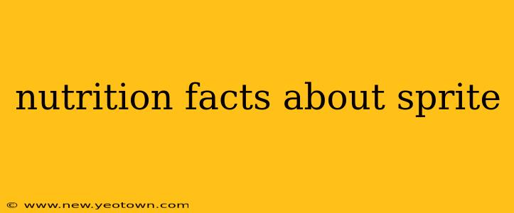 nutrition facts about sprite