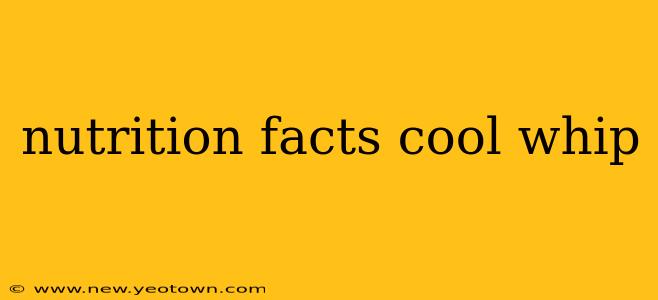 nutrition facts cool whip