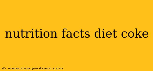 nutrition facts diet coke