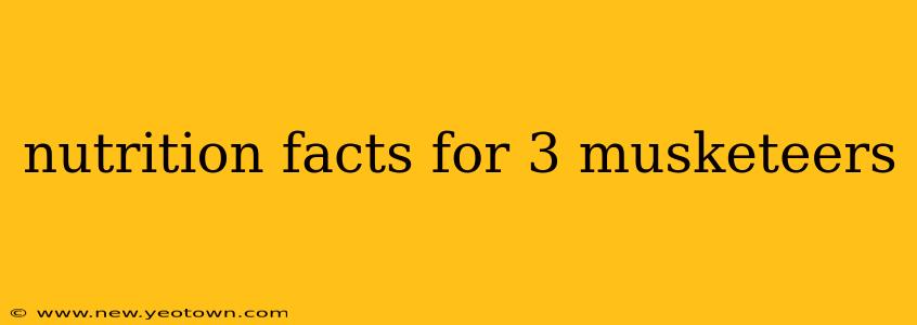 nutrition facts for 3 musketeers