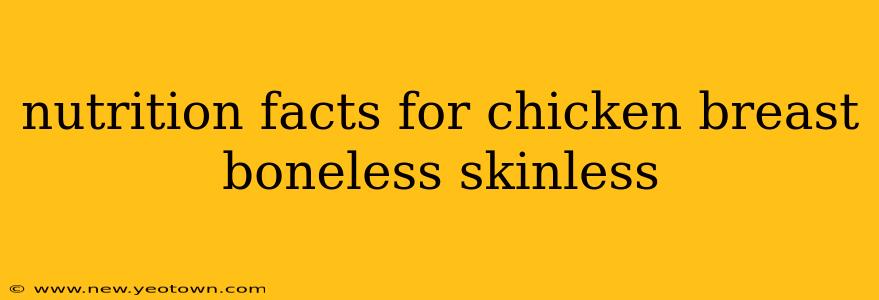 nutrition facts for chicken breast boneless skinless
