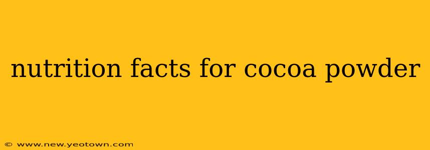 nutrition facts for cocoa powder