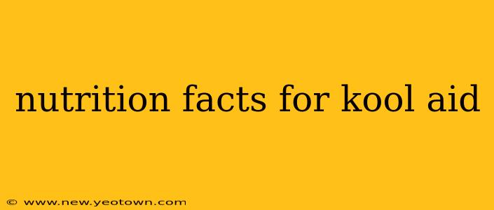 nutrition facts for kool aid