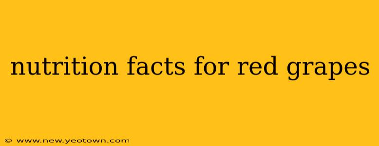 nutrition facts for red grapes