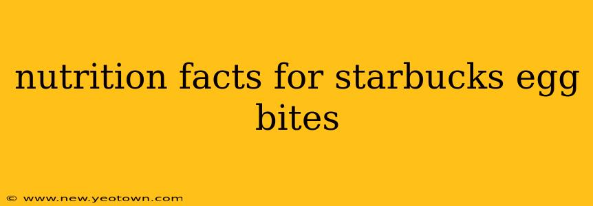 nutrition facts for starbucks egg bites