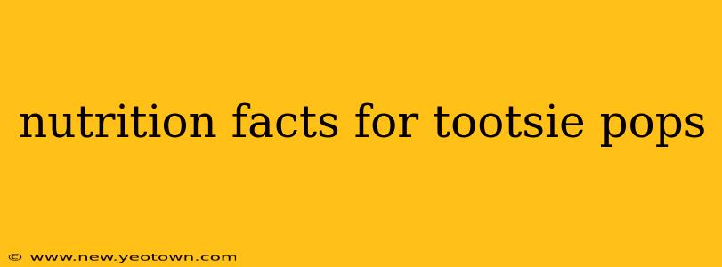 nutrition facts for tootsie pops