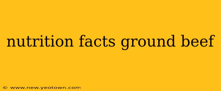 nutrition facts ground beef