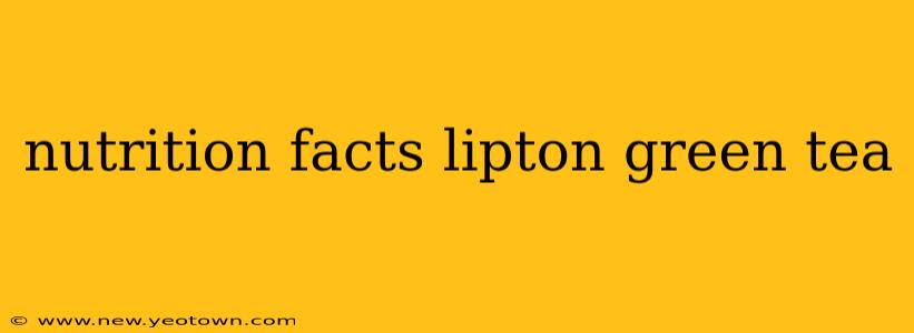 nutrition facts lipton green tea