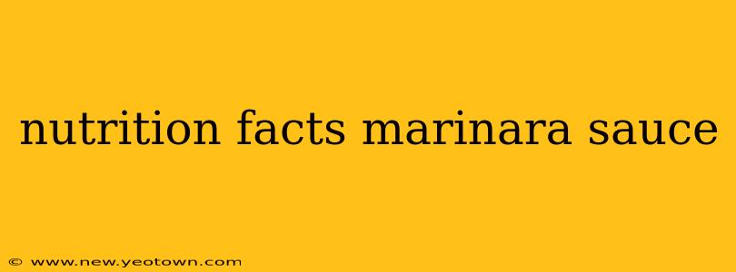 nutrition facts marinara sauce