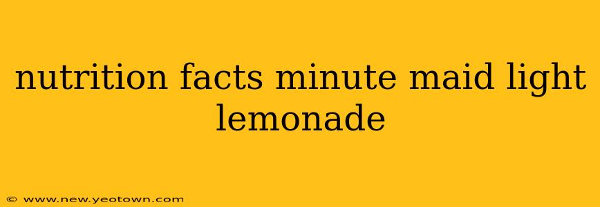nutrition facts minute maid light lemonade