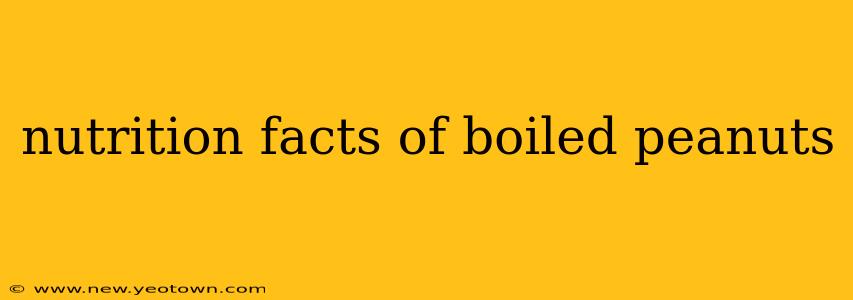 nutrition facts of boiled peanuts