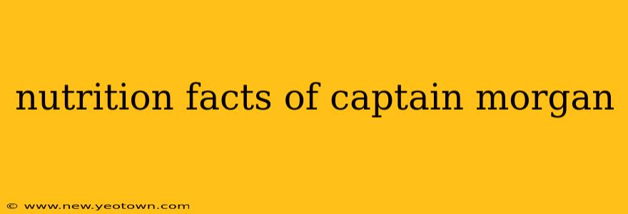 nutrition facts of captain morgan