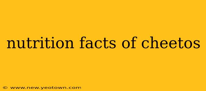 nutrition facts of cheetos