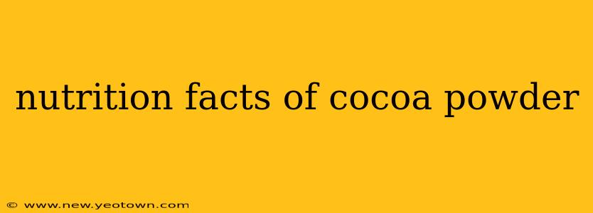 nutrition facts of cocoa powder